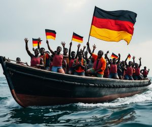 Regata costretta a fermarsi dalle autorità per fare passare i barconi