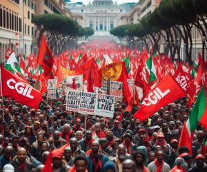 Concertone rosso vergogna con “Bella Ciao” e “Palestina Libera”
