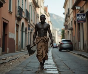 Armato di ascia irrompe in casa di una donna