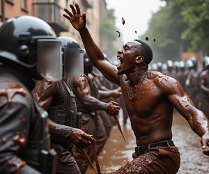 Immigrato prende tutti a calci, pugni e sputi