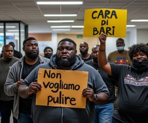 Migranti protestano in centro accoglienza perché non vogliono pulirsi i bagni da soli