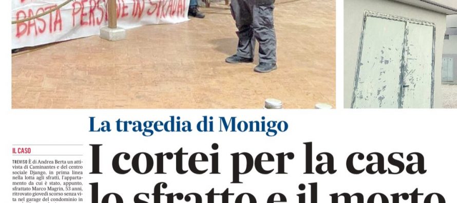 Marco morto di freddo, sfrattato dalla sinistra per fare posto agli immigrati