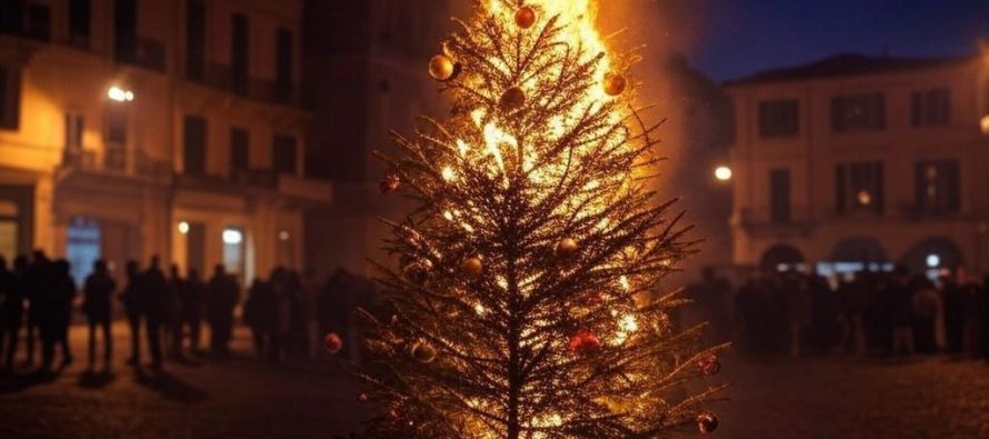 Giovani invasori bruciano alberi di Natale: è emergenza islamica