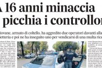 Multato a 16 anni insegue i controllori armato di coltello