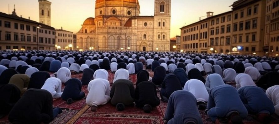 Mille islamici occupano il centro di Firenze, arriva la mega moschea voluta dal Pd