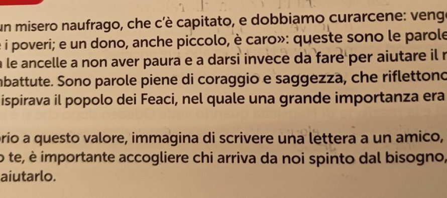 Libro di scuola media incita i bambini ad accogliere l’invasore