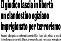 Toga rossa libera terrorista islamico perché “Egitto non è sicuro”