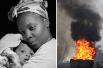Orrore ad Haiti: neonato dalla pelle chiara gettato nel fuoco dai membri di una gang