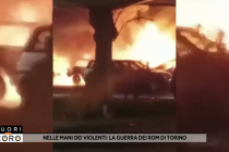 Torino, i rom messi nelle case popolari bruciano le auto – VIDEO