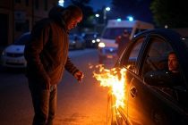 Immigrato tenta di bruciarlo vivo nell’auto dopo pestaggio