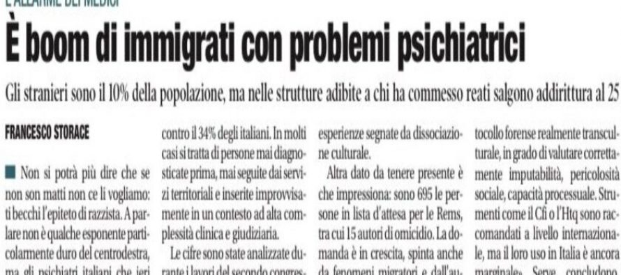 Boom di immigrati con problemi psichiatrici: l’Africa svuota in manicomi in Italia