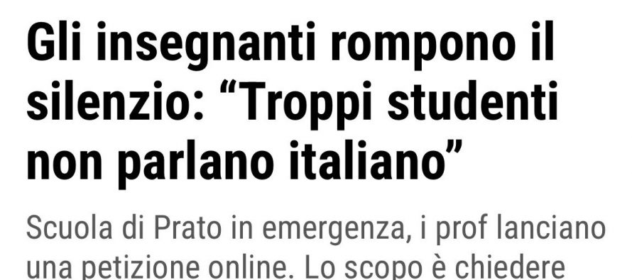 Emergenza immigrati seconda generazione: non parlano italiano e bloccano scuole