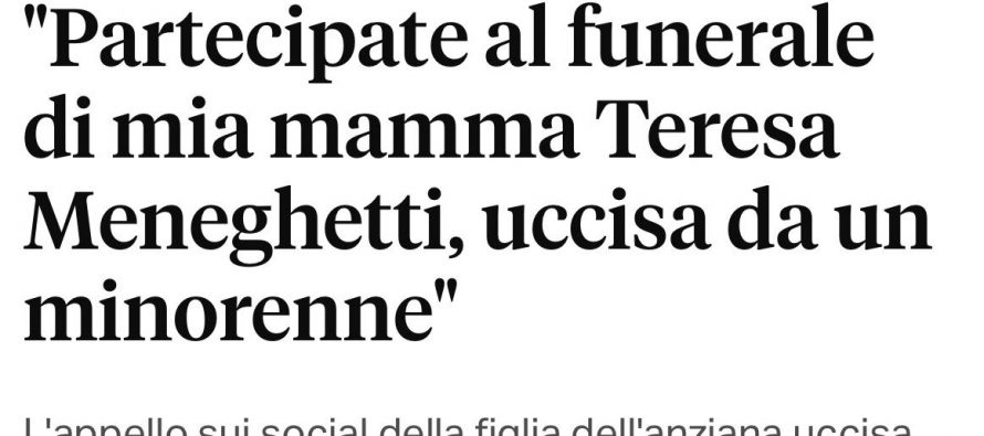 Femministe non partecipano al funerale di Teresa perché uccisa dal solito immigrato