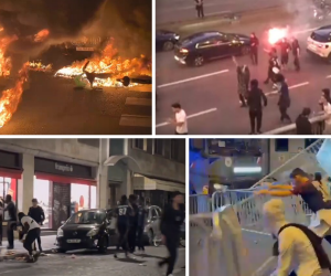 Guerrigla in Francia: “Maranza Francesi” saccheggiano negozi e bruciano tutto dopo la Champions – VIDEO