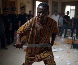 Africano armato di mannaia cerca di sgozzare i suoi servi italiani