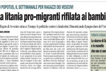 Vescovi istigano i bambini ad accogliere gli invasori migranti