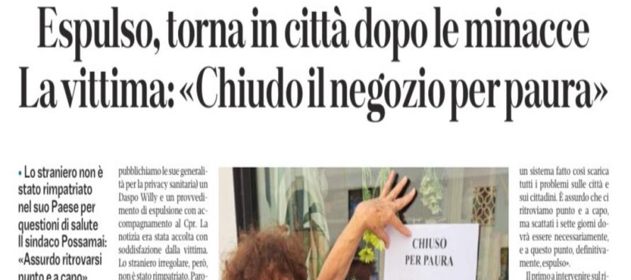 Costretta a chiudere negozio perché il suo molestatore non può essere espulso