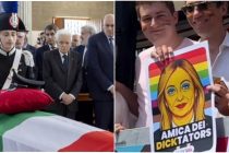 Mentre seppellivano il carabiniere eroe la sinistra sfilava coi gay così – FOTO
