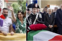 Sfilata gay pride nel giorno del funerale del carabiniere eroe