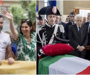 Sfilata gay pride nel giorno del funerale del carabiniere eroe