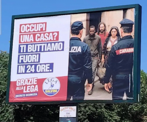 Roma, Comune PD rimuove cartelloni Lega perché dicono la verità: immigrati delinquono
