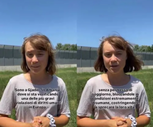 Greta contro l’Italia difende i clandestini pedofili: “Cpr in Albania violano i diritti umani”
