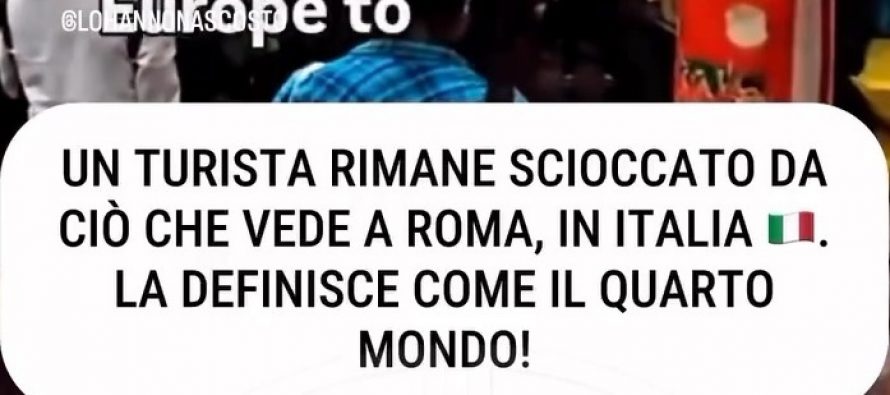 Turista scioccato dal numero di immigrati: “Guardate come è ridotta l’Italia”