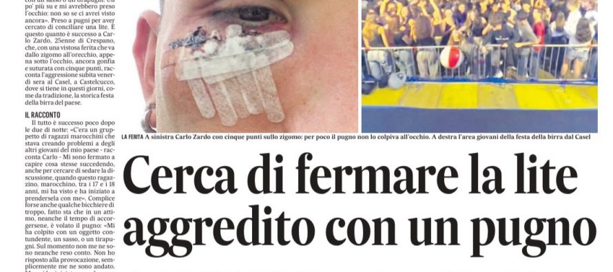 Giovane italiano cerca di fermare da solo branco marocchini: massacrato