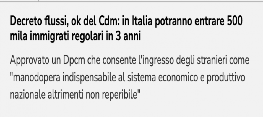 Boom disoccupati a maggio: governo fa entrare 500mila immigrati!