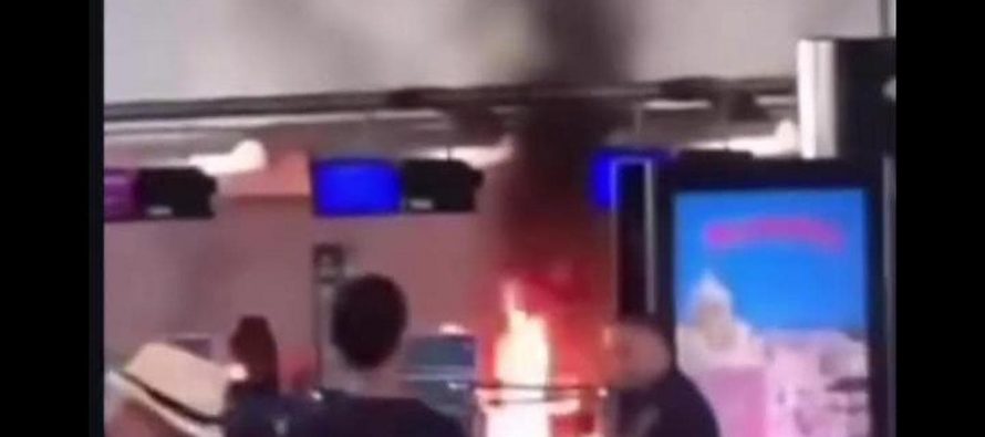 Immigrato africano appicca il fuoco a Malpensa – VIDEO