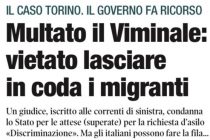 Toghe rosse multano l’Italia: vietato lasciare in fila i clandestini