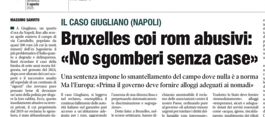 Cento rom distruggono auto polizia, Europa ordina all’Italia di mantenerli