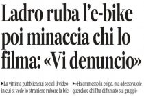 Ladro straniero denuncia vittima della rapina che ha diffuso video