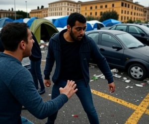 Immigrato sgozza un uomo che voleva parcheggiare nel posto auto dove dormiva