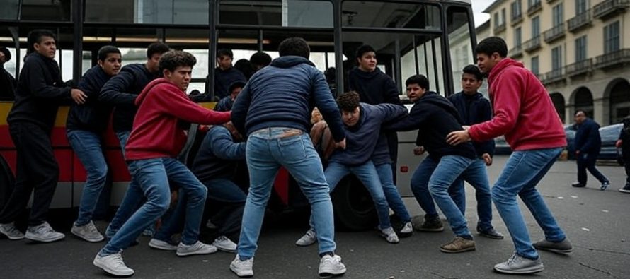 Autista salva ragazza da branco maranza e loro assaltano il bus