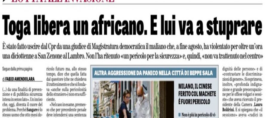 Toga rossa libera clandestino e lui stupra ragazza: metterla in cella con lui