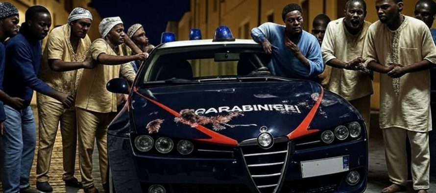 Spacciatori furiosi circondano auto carabinieri per impedire arresto