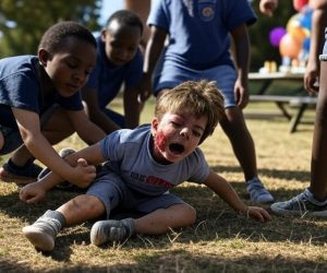 Tre piccoli immigrati distruggono la faccia a bambino italiano: troppo piccoli per essere imputabili