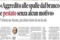 MASSACRATO DA BRANCO DI MARANZA PER DIFENDERE RAGAZZA DA VIOLENZA SESSUALE