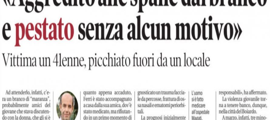 MASSACRATO DA BRANCO DI MARANZA PER DIFENDERE RAGAZZA DA VIOLENZA SESSUALE
