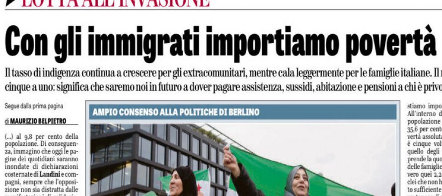 Con gli immigrati importiamo povertà: dovremo pagare noi le loro pensioni