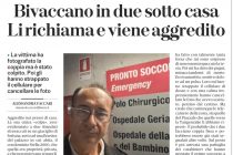 Pestato da nordafricano che vuole bivaccare sotto casa sua