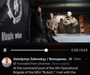 Zelensky nel bunker premia le sue SS – VIDEO