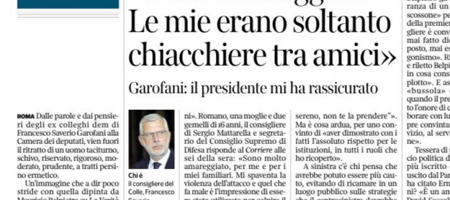 Consigliere Mattarella ammette complotto anti-Meloni ma il presidente lo difende
