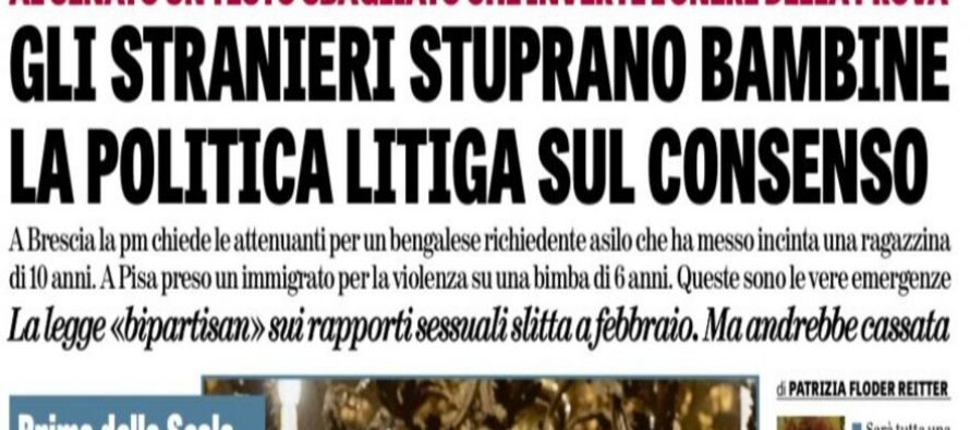 Stranieri stuprano bambine ma ai politici non interessa