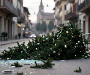 Maranza padroni della città. “Distrutto albero di Natale a Mantova”