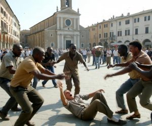 Branco africani spezza dito a italiano perché telefona nella ‘loro’ piazza