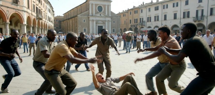 Branco africani spezza dito a italiano perché telefona nella ‘loro’ piazza