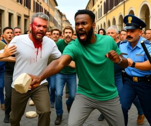 Nigeriano spacca la testa ai passanti a sassate: clandestino mai espulso