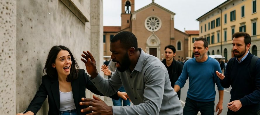 Africano usa chiesa come latrina e aggredisce ragazza che lo rimprovera – VIDEO